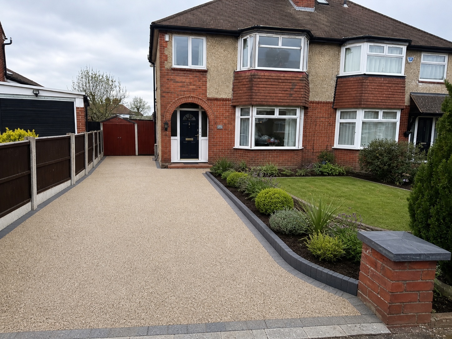 Illustrative AI after visual of a finished resurfaced driveway, included inside a TailoredQuote builder quote PDF